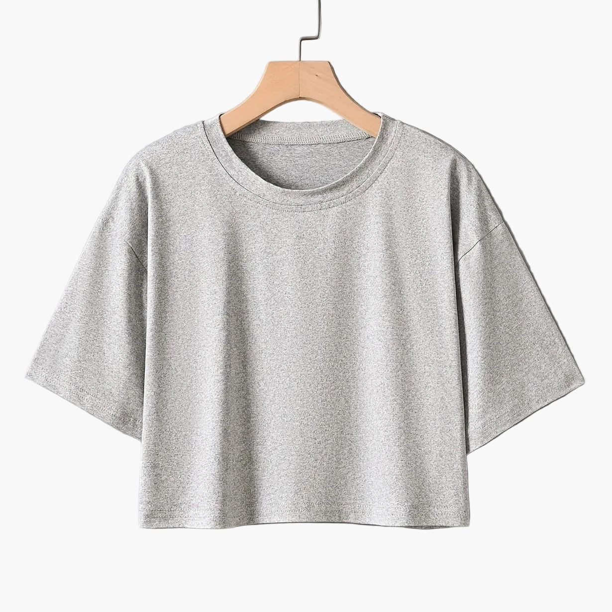 Damen Crop Top T-Shirt Casual für Sommer – Kurze Ärmel, Rundhals, Freizeitmode