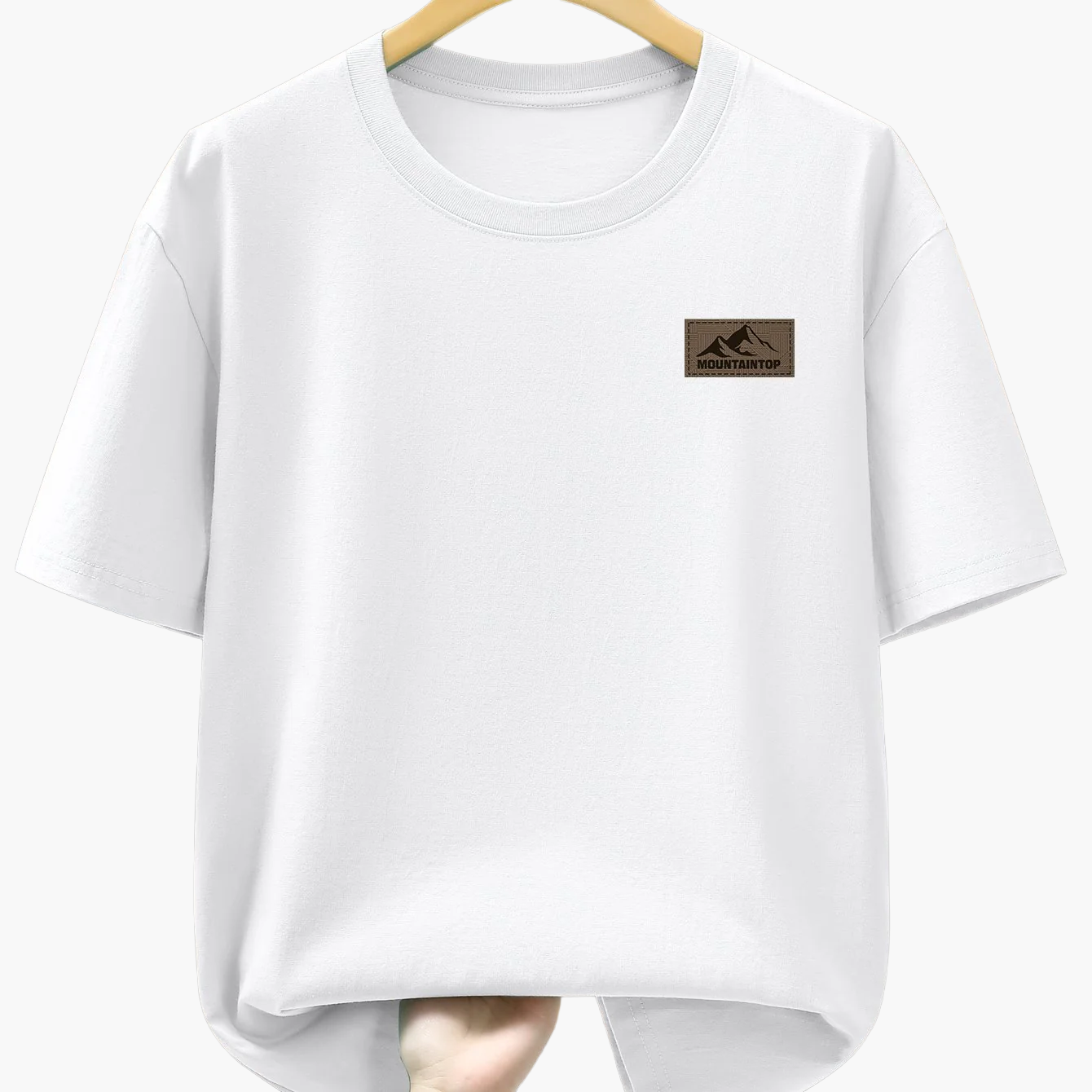 Herre T-skjorte med minimalistisk fjell-logo – fritid, urban stil, perfekt for hverdag og helg