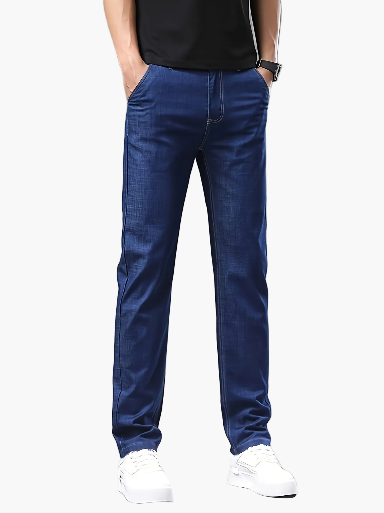 Pantalon jean homme coupe régulière – Style classique pour le quotidien et les loisirs