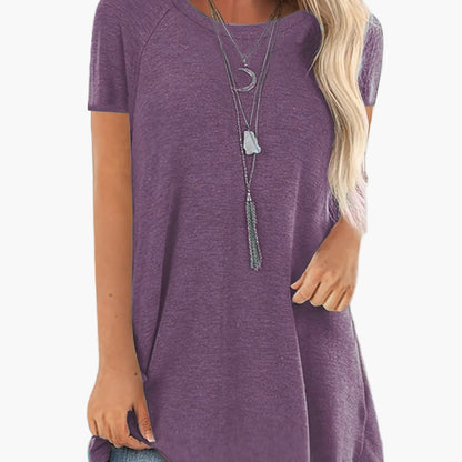 Tunica donna manica corta taglio ampio moda casual