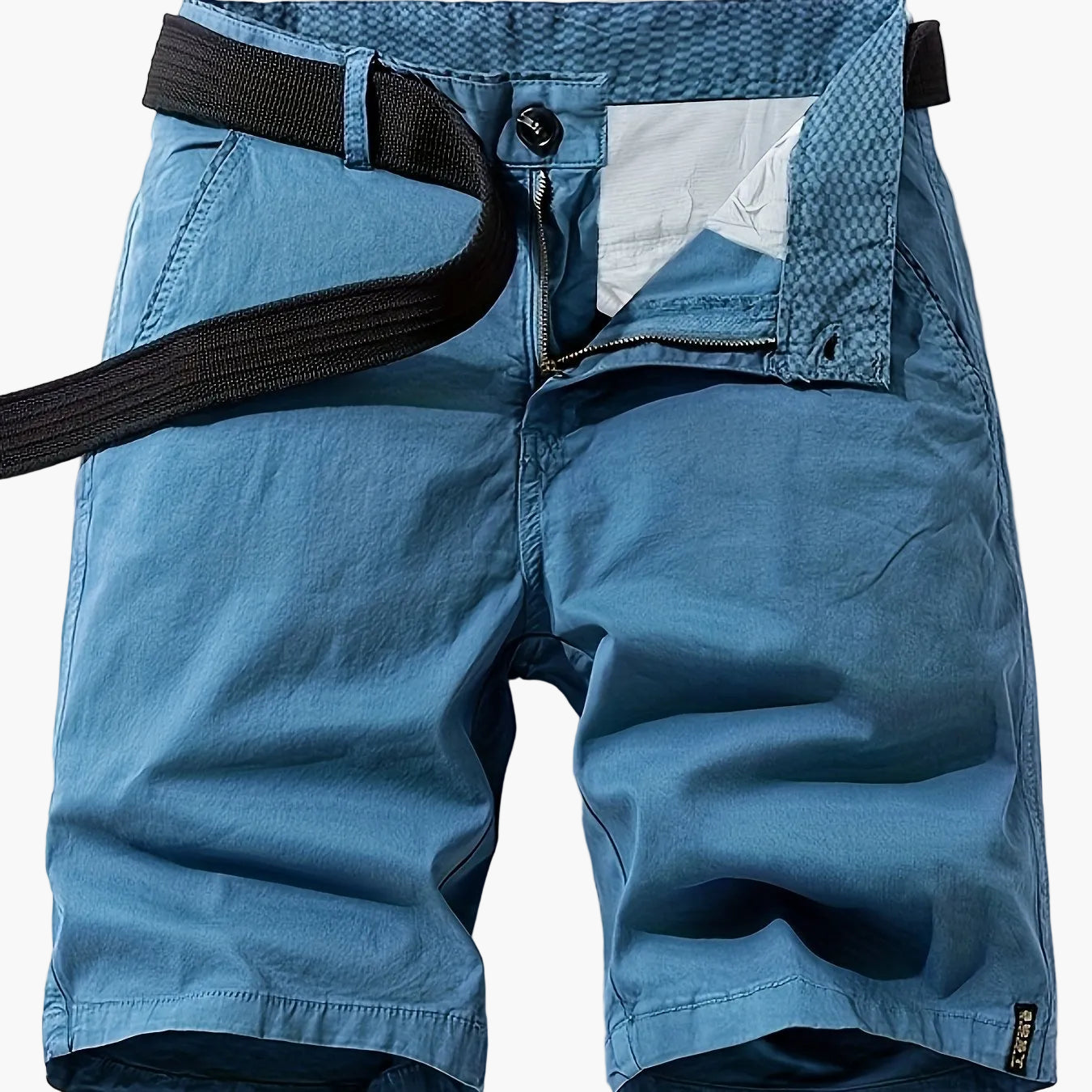 Herr Casual Shorts med bälte – sommarbermuda för fritid och semester