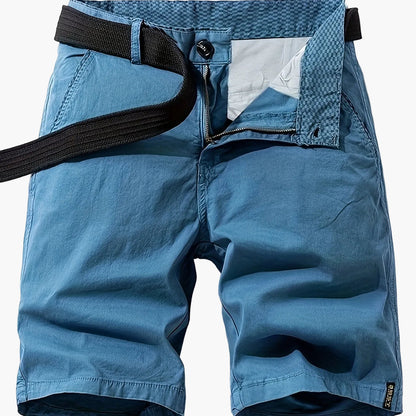 Herr Casual Shorts med bälte – sommarbermuda för fritid och semester
