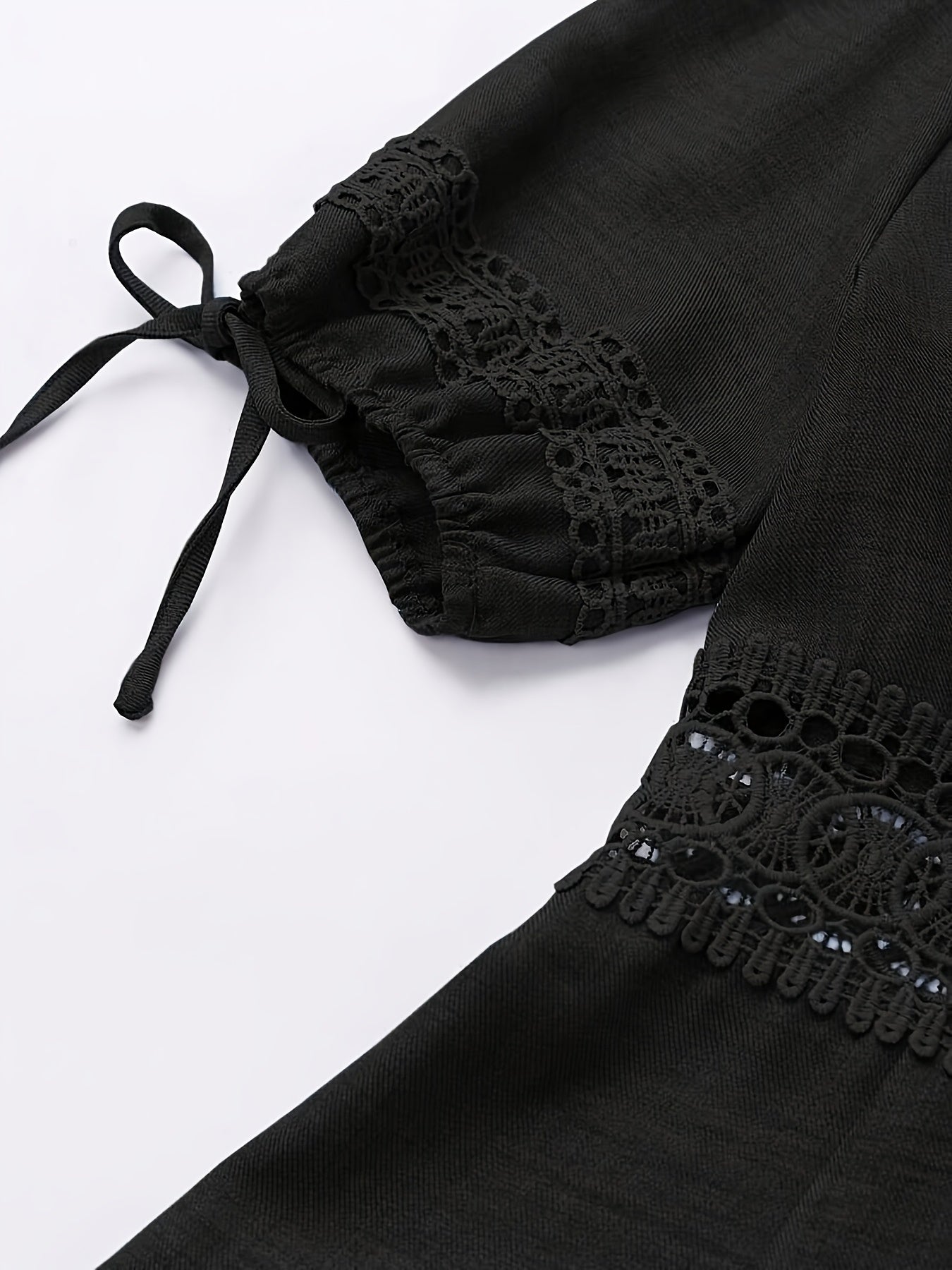 Damen Kleid Elegant mit Spitze und V-Ausschnitt – Perfekt für Frühling und Herbst, Freizeit & Alltag