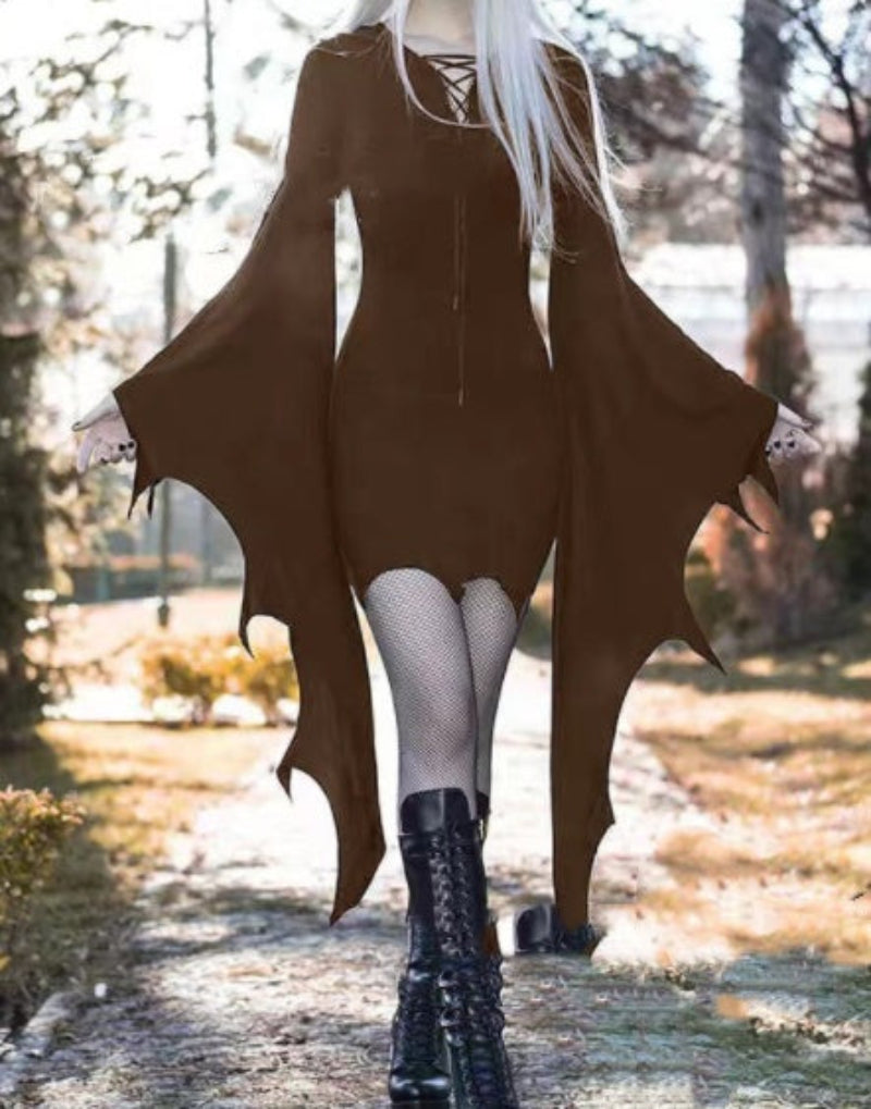 Dame Halloween Kostume Kjole – Gotisk Heks Vampyr Stil til Fest & Cosplay