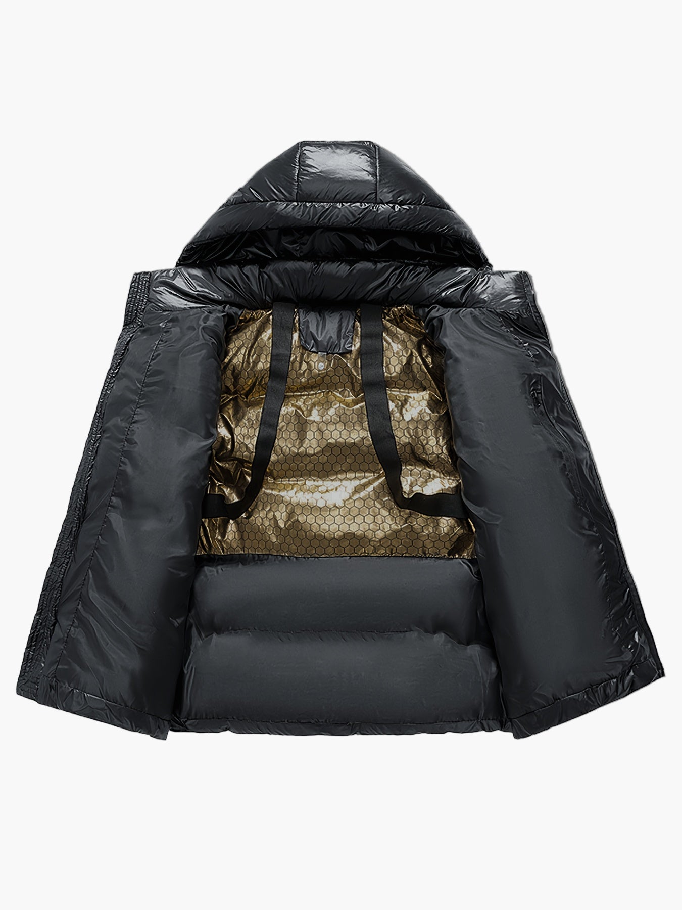 Doudoune pour homme avec capuche pour l'extérieur et le quotidien – Veste matelassée d'hiver, style décontracté