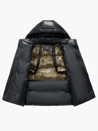 Doudoune pour homme avec capuche pour l'extérieur et le quotidien – Veste matelassée d'hiver, style décontracté