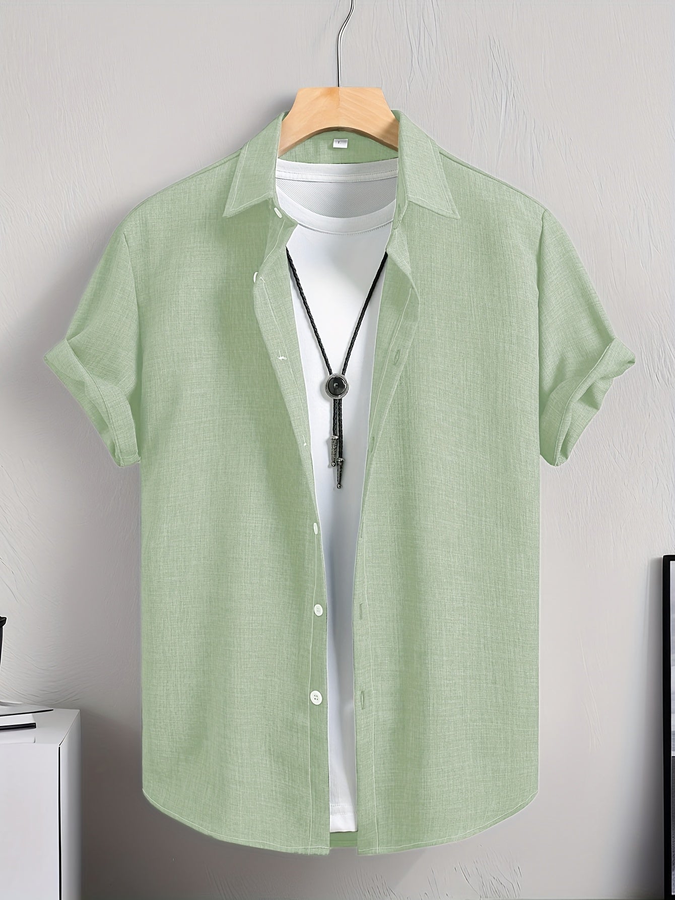 Camicia casual da uomo a maniche corte con strato T-shirt – Look estivo moderno per tutti i giorni e uscite