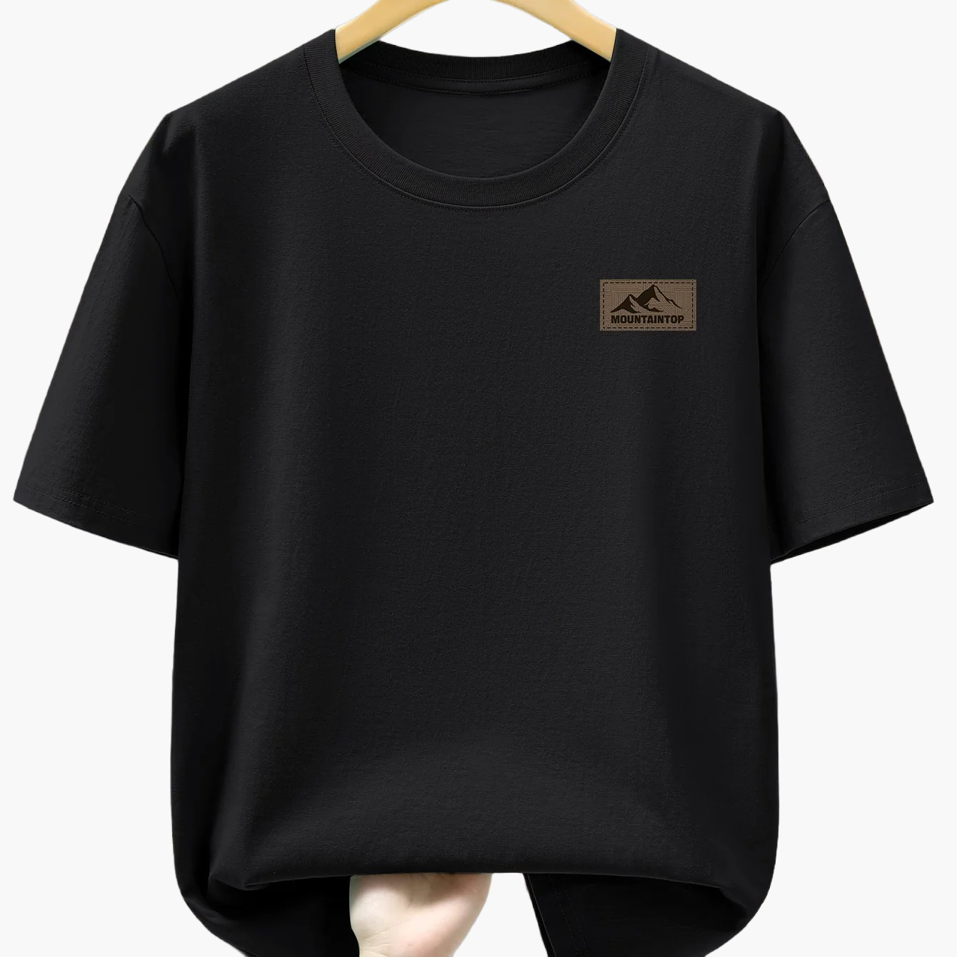 Herre T-skjorte med minimalistisk fjell-logo – fritid, urban stil, perfekt for hverdag og helg