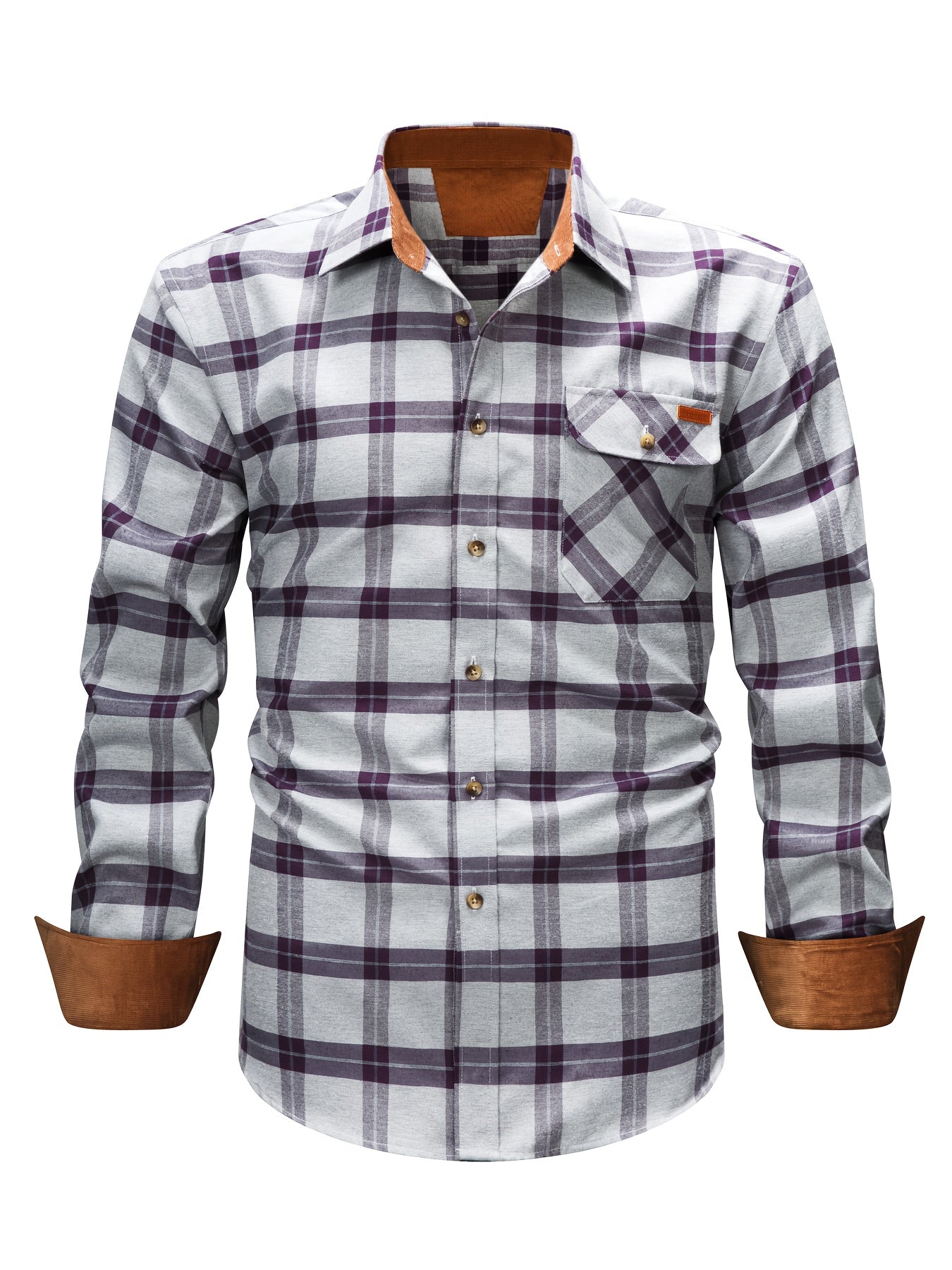 Camicia casual uomo a quadri manica lunga – Camicia moderna per tutti i giorni e ufficio