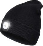 Warme beanie met LED-verlichting