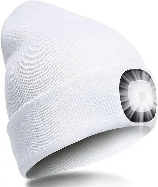 Warme beanie met LED-verlichting