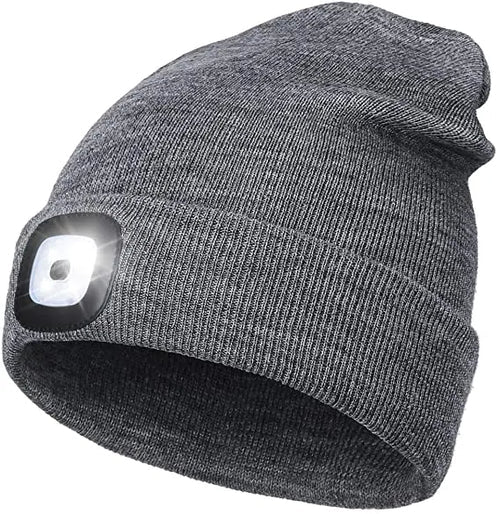 Warme beanie met LED-verlichting
