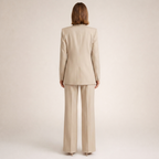 Lena | Damespak met flared broek en knopen