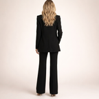 Lena | Damespak met flared broek en knopen
