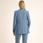 Lena | Damespak met flared broek en knopen