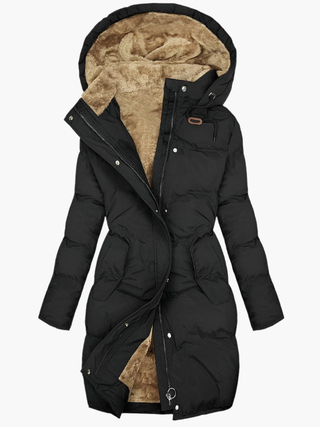 Manteau matelassé d’hiver femme avec capuche – Parka outdoor chaude pour quotidien et loisirs