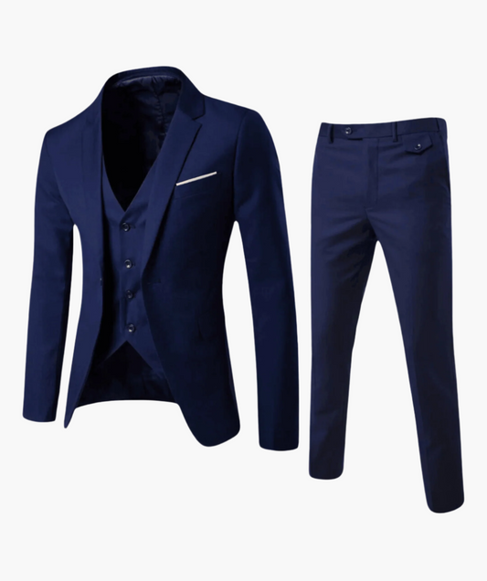 Herrens business 3-delade kostym – Elegant tredelad kostym för bröllop & kontor