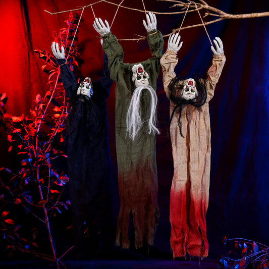 Halloween hängande spökdekoration – Kusliga prydnadsfigurer för Halloweenfester & spökhus