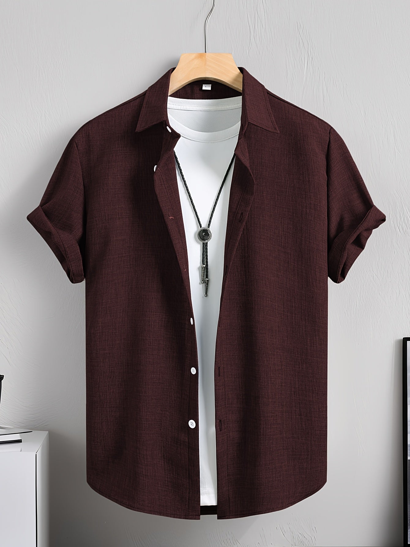 Camicia casual da uomo a maniche corte con strato T-shirt – Look estivo moderno per tutti i giorni e uscite