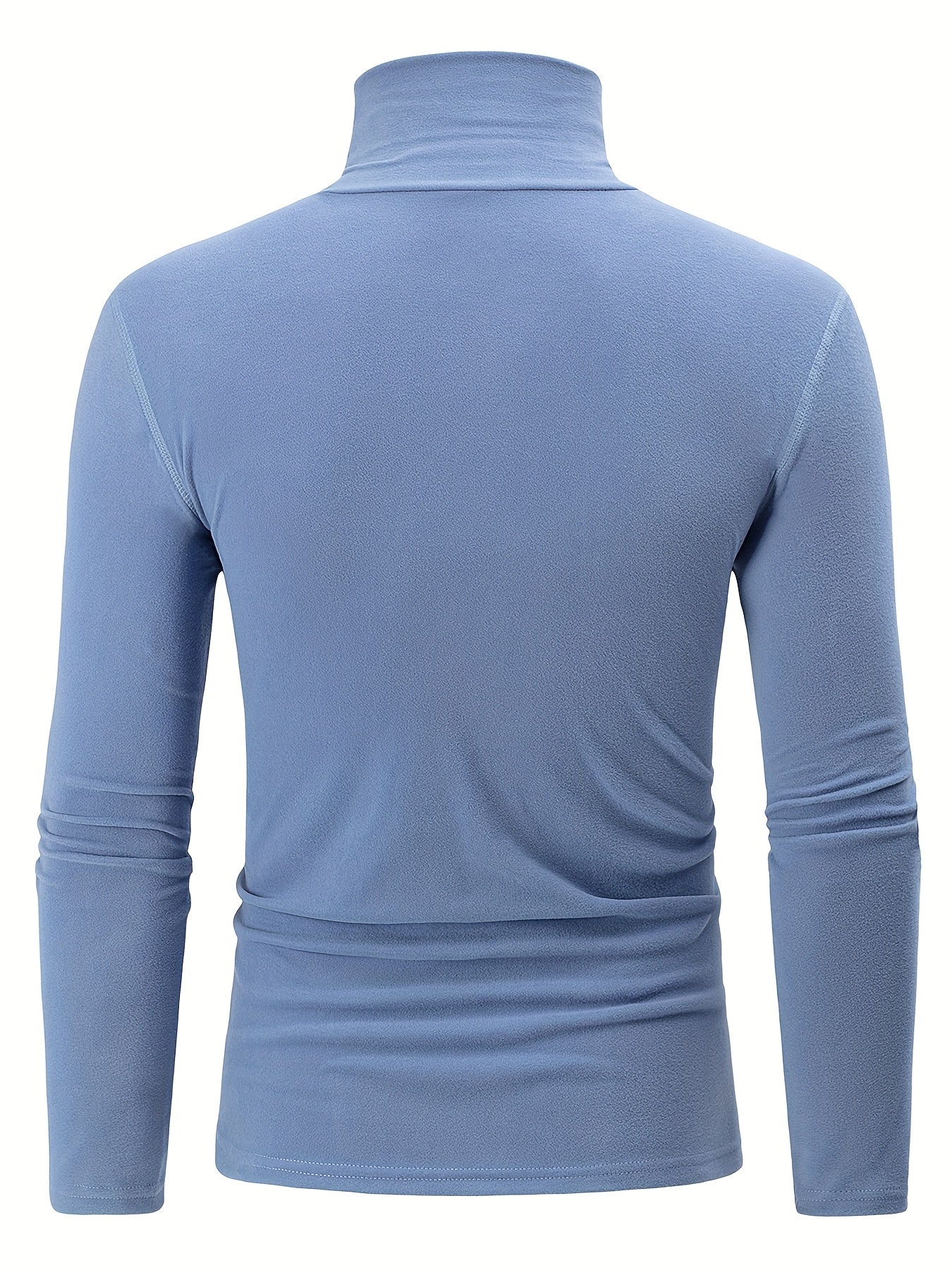 Rollkragen Langarmshirt 4er Set – Schwarz, Weiß, Grau, Hellblau