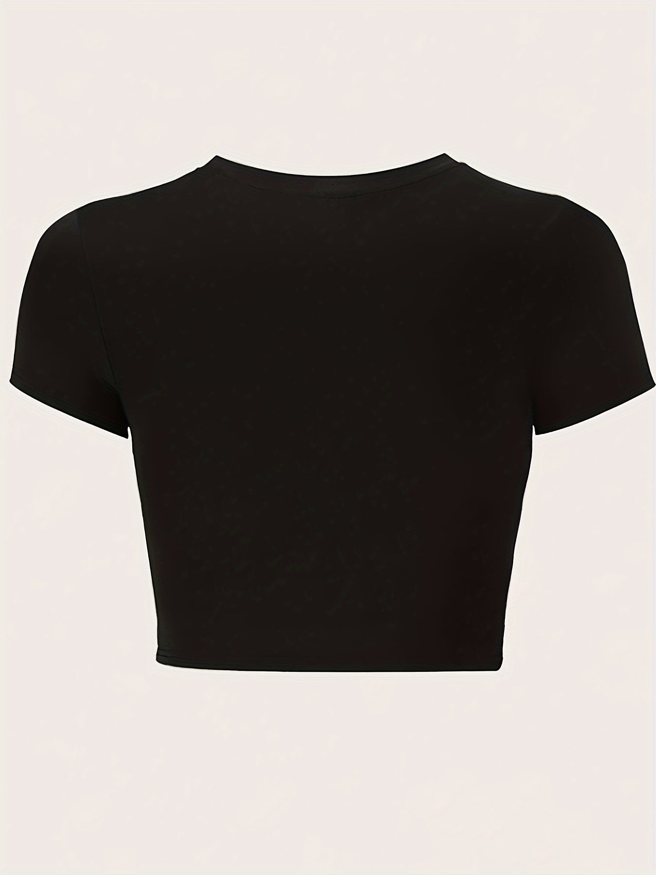Damen Cropped Statement T-Shirt mit Print – Trendiges Freizeitshirt für Alltag und Ausgehen