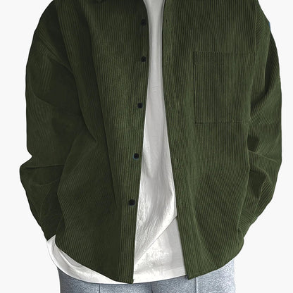 Chaqueta camisa casual oversize para hombre con botonadura – Look moderno de ocio