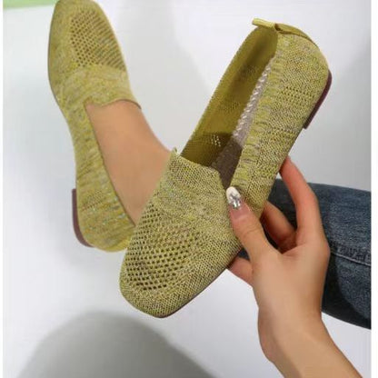 Dames Gebreide slippers Comfortabele modieuze vrijetijdsschoenen voor dagelijks gebruik en reizen