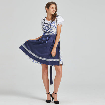 Dame Folkelig kjole Dirndl i ølhavestil – Perfekt til Oktoberfest & folkefester
