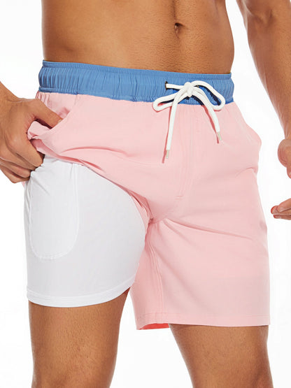 Herrebadeshorts med inderlomme – Sportslige badeshorts til strand og fritid