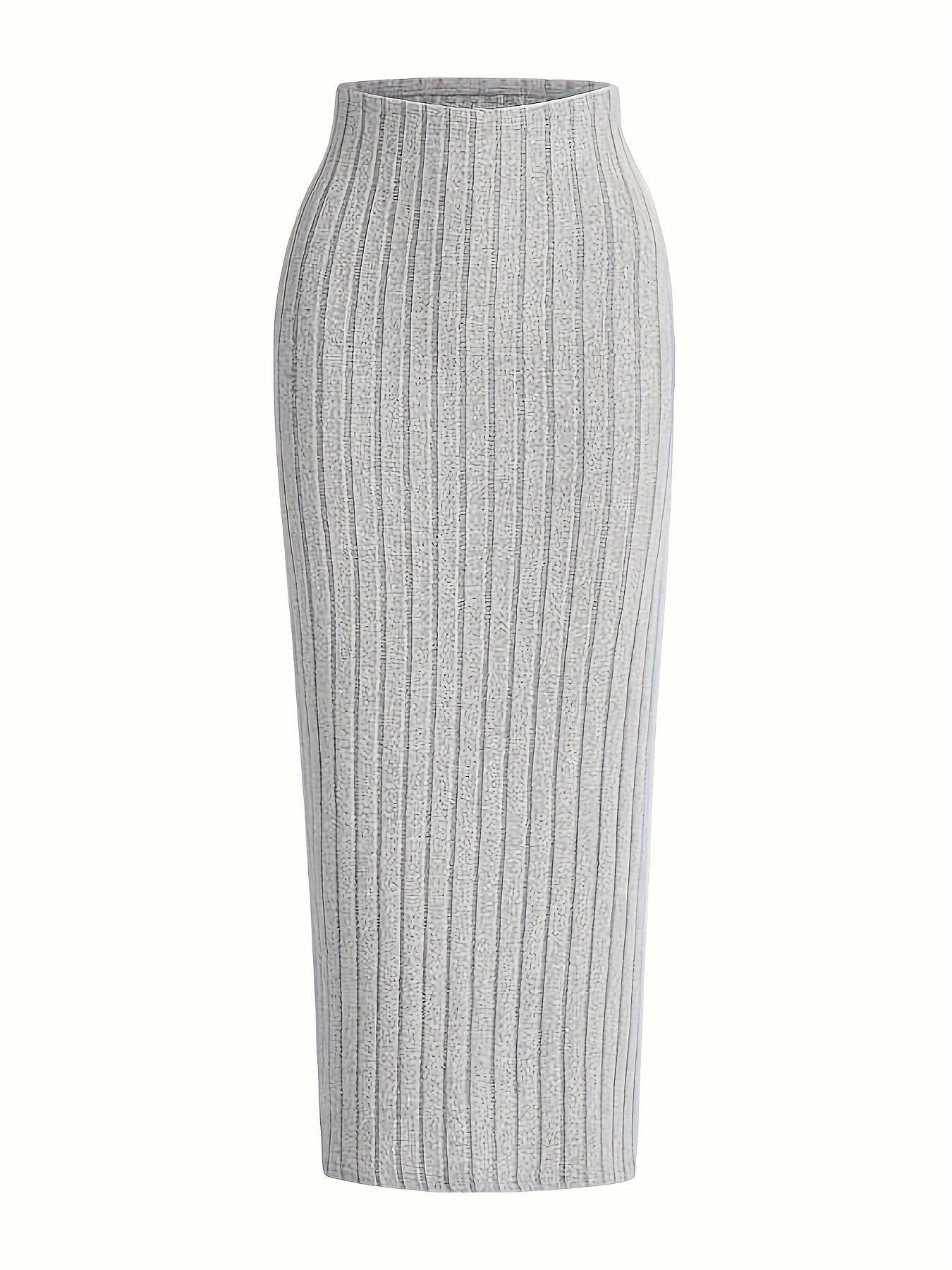 Damen Strick-Bleistiftrock mit hohem Bund – Eleganter Alltags- und Büro-Look