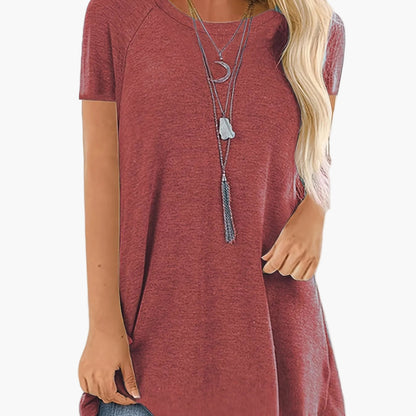 Tunica donna manica corta taglio ampio moda casual