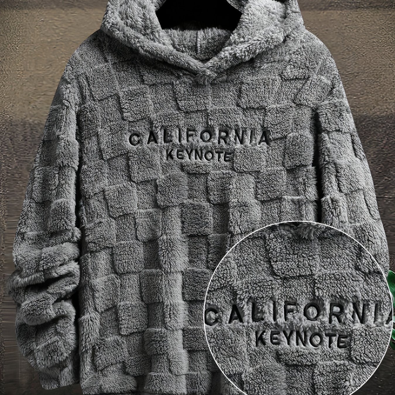 Kuscheliger Hoodie mit Karomuster und Stickerei, mit Kapuze