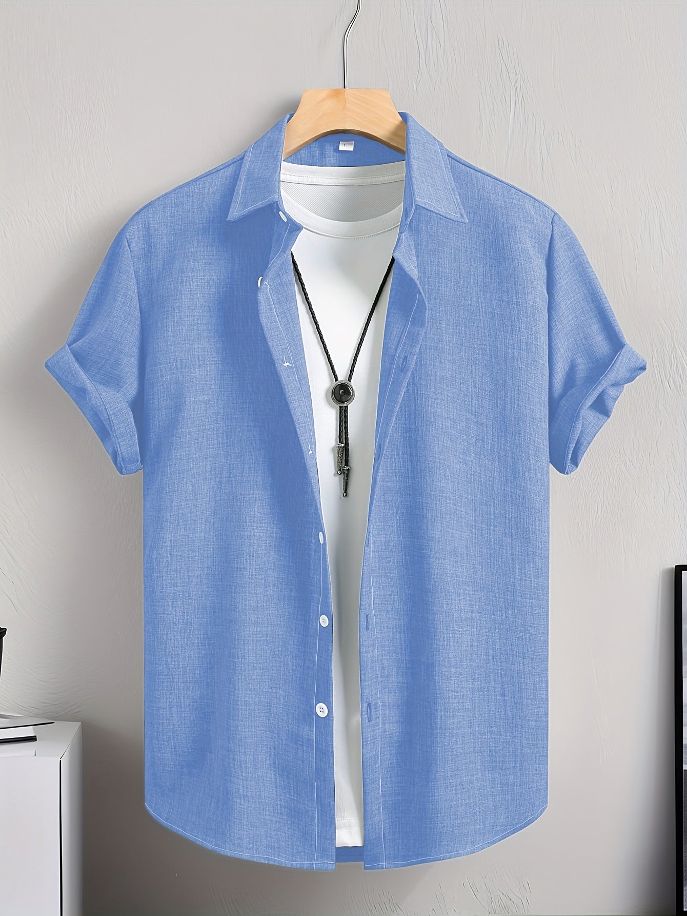 Camicia casual da uomo a maniche corte con strato T-shirt – Look estivo moderno per tutti i giorni e uscite