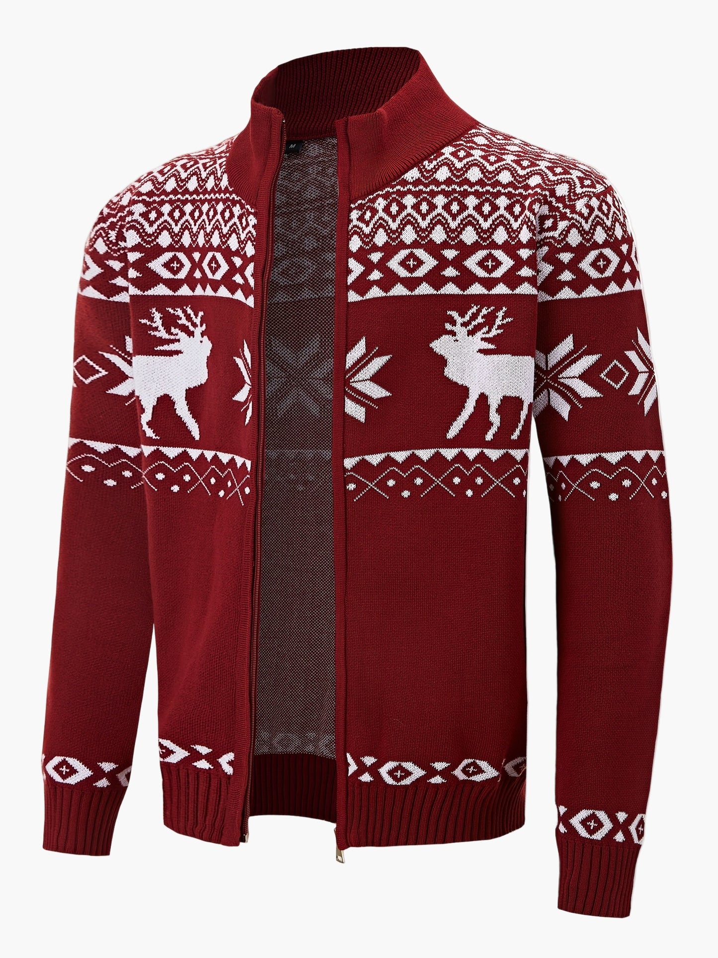 Herren Strickjacke mit Rentiermuster – Winterliche Casual Strickmode für Freizeit und Feste