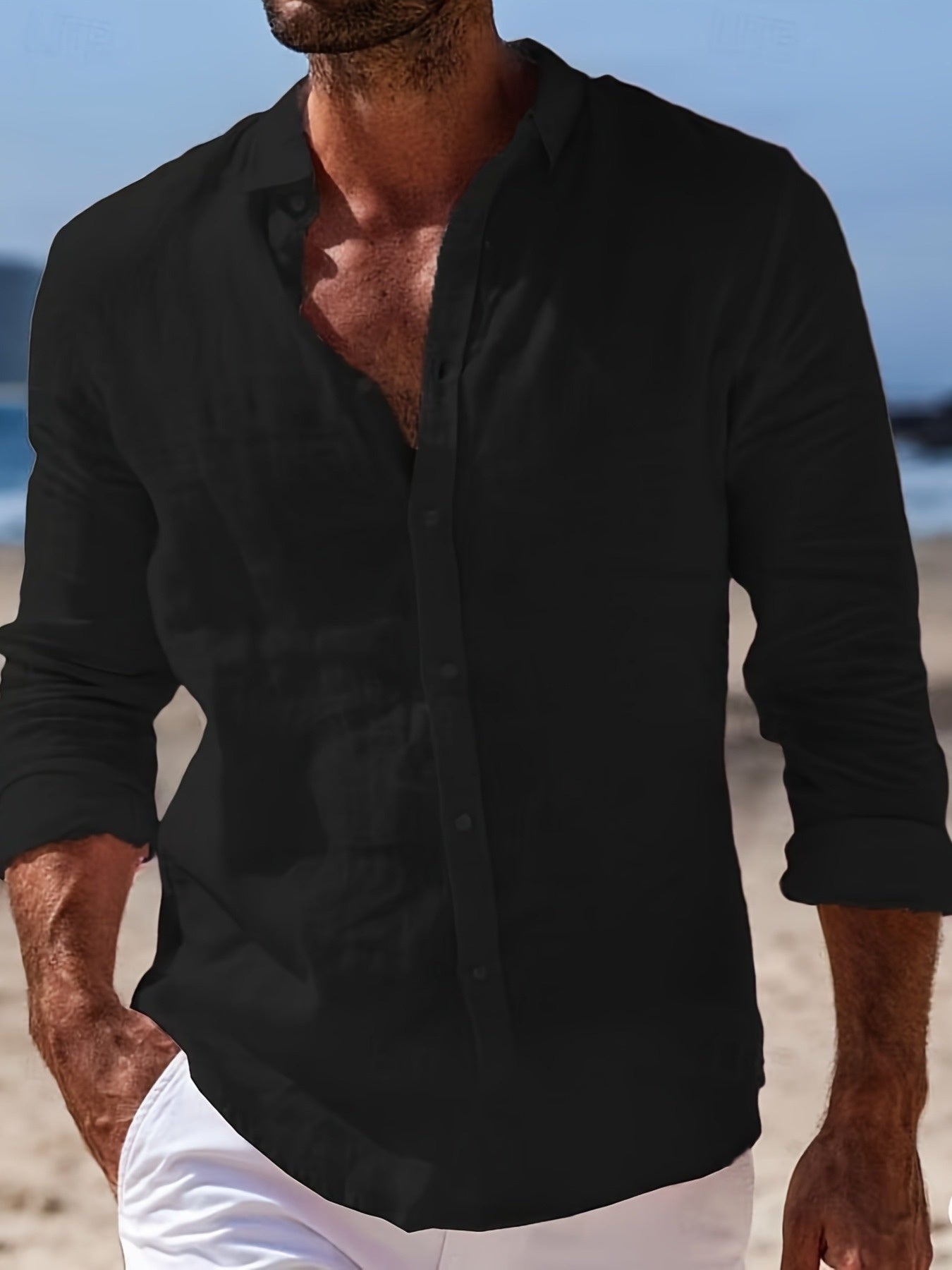 Herren Freizeithemd mit Knopfleiste – Lässiger Stil für Strand und Alltag