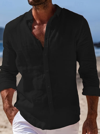 Herren Freizeithemd mit Knopfleiste – Lässiger Stil für Strand und Alltag