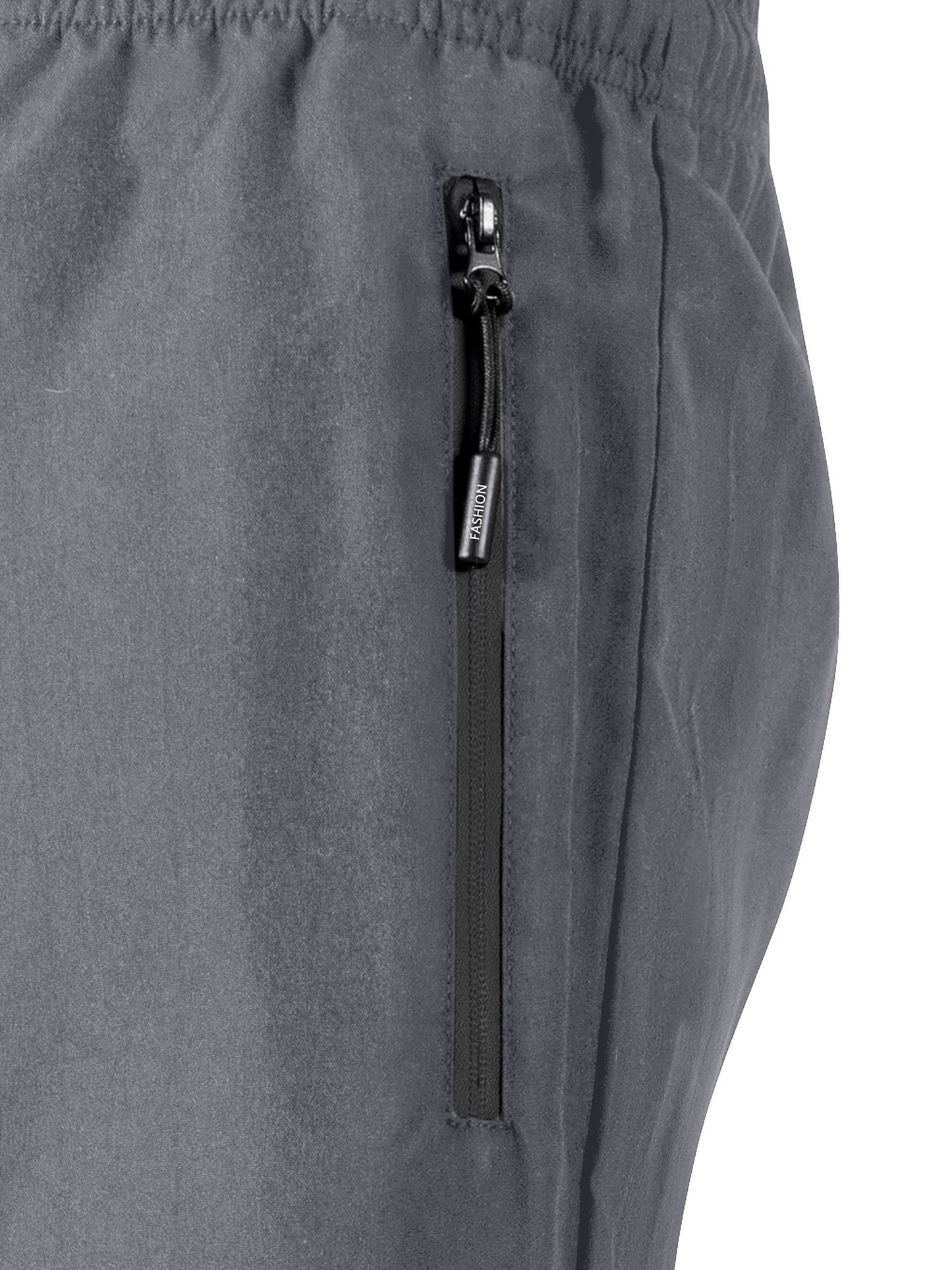 Herre sportshorts med lynlåslommer og snøre – Ideelle til træning og fritid