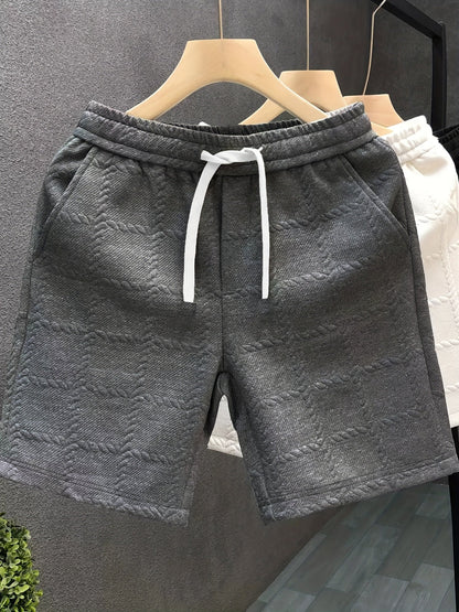 Shorts de loisirs pour hommes avec embossage et design moderne – Décontracté & Sportif