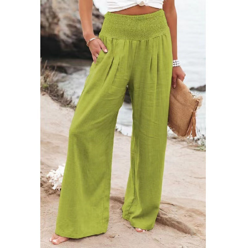 Damen Weitgeschnittene Sommerhose mit Hohem Bund – Relaxed Fit für Freizeit & Urlaub