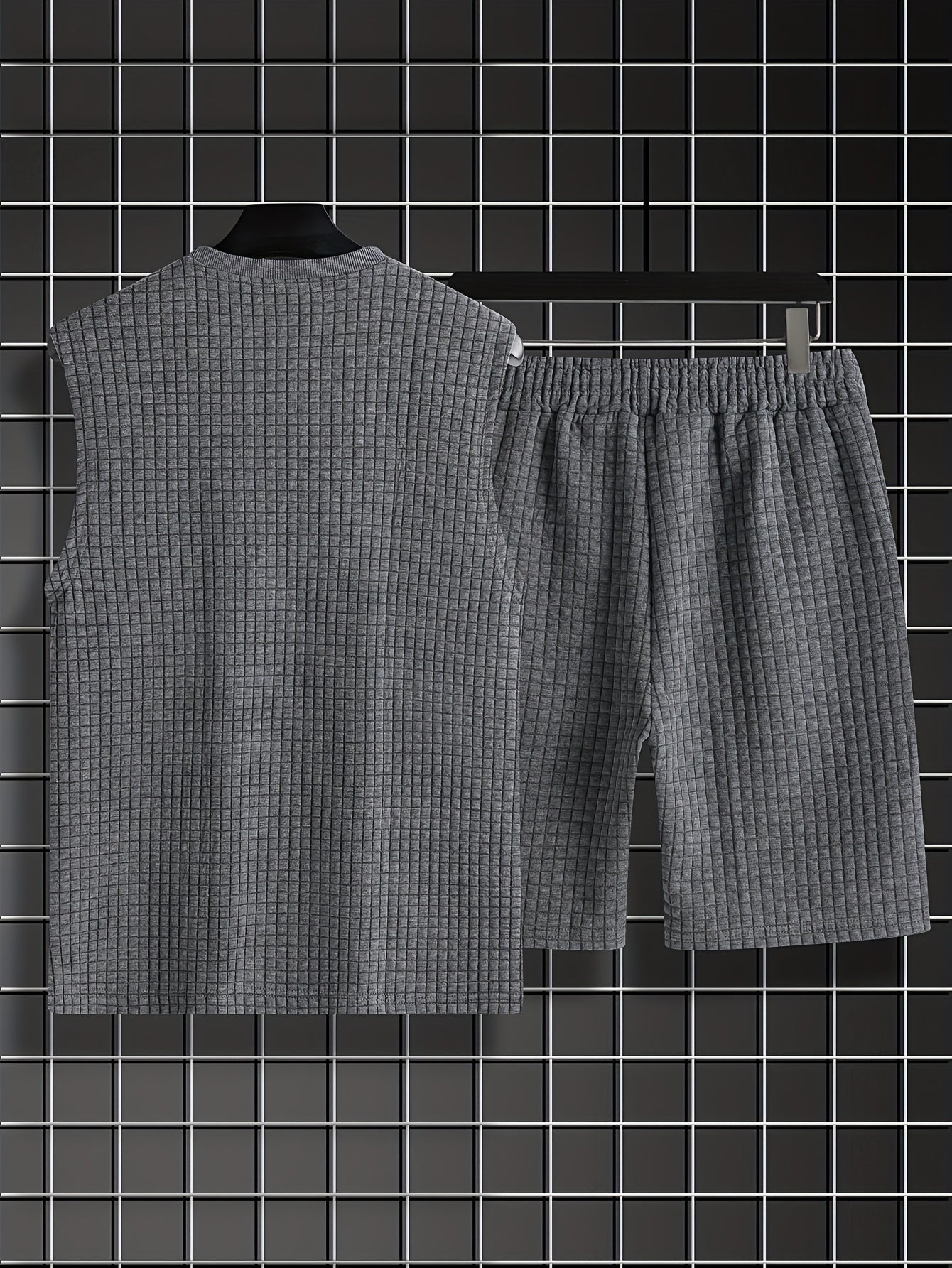 Męski zestaw casual bezrękawnik i szorty swobodny letni look