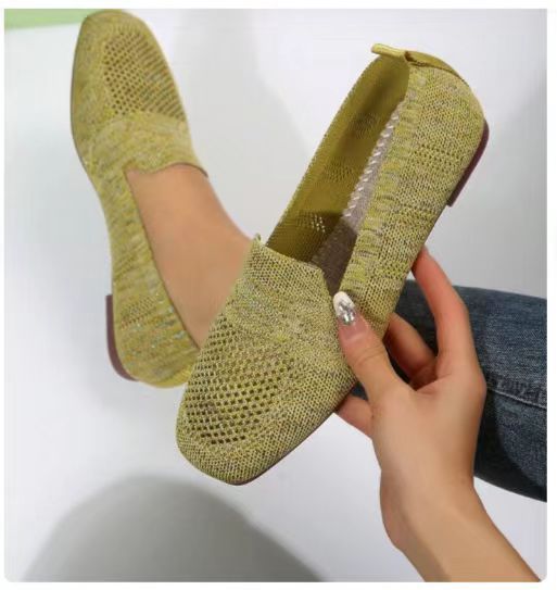 Dames Gebreide slippers Comfortabele modieuze vrijetijdsschoenen voor dagelijks gebruik en reizen