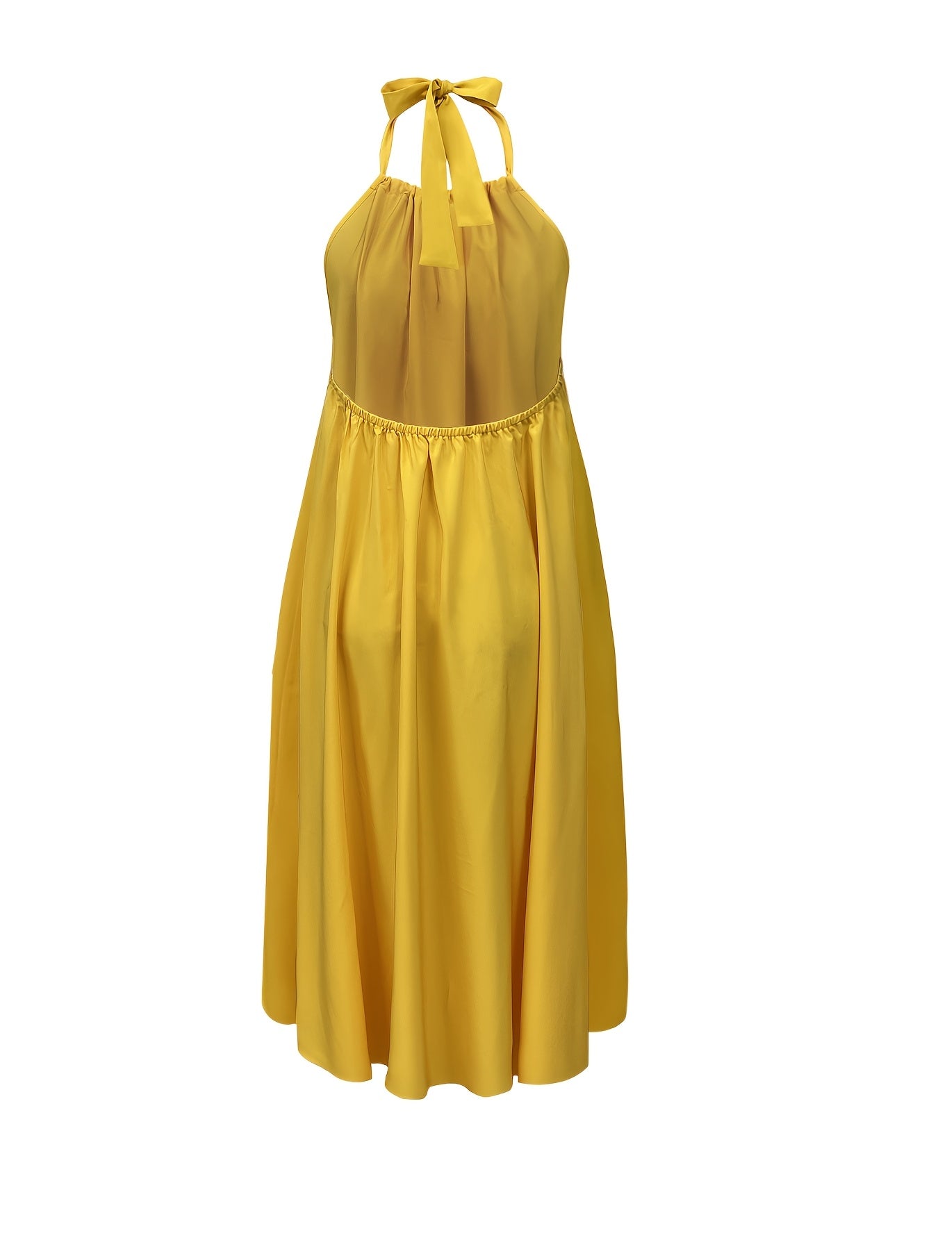 Dame maxikjole rygfri halterneck elegant sommerfest fritid