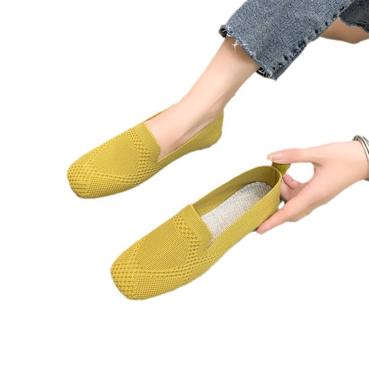 Dames Gebreide slippers Comfortabele modieuze vrijetijdsschoenen voor dagelijks gebruik en reizen