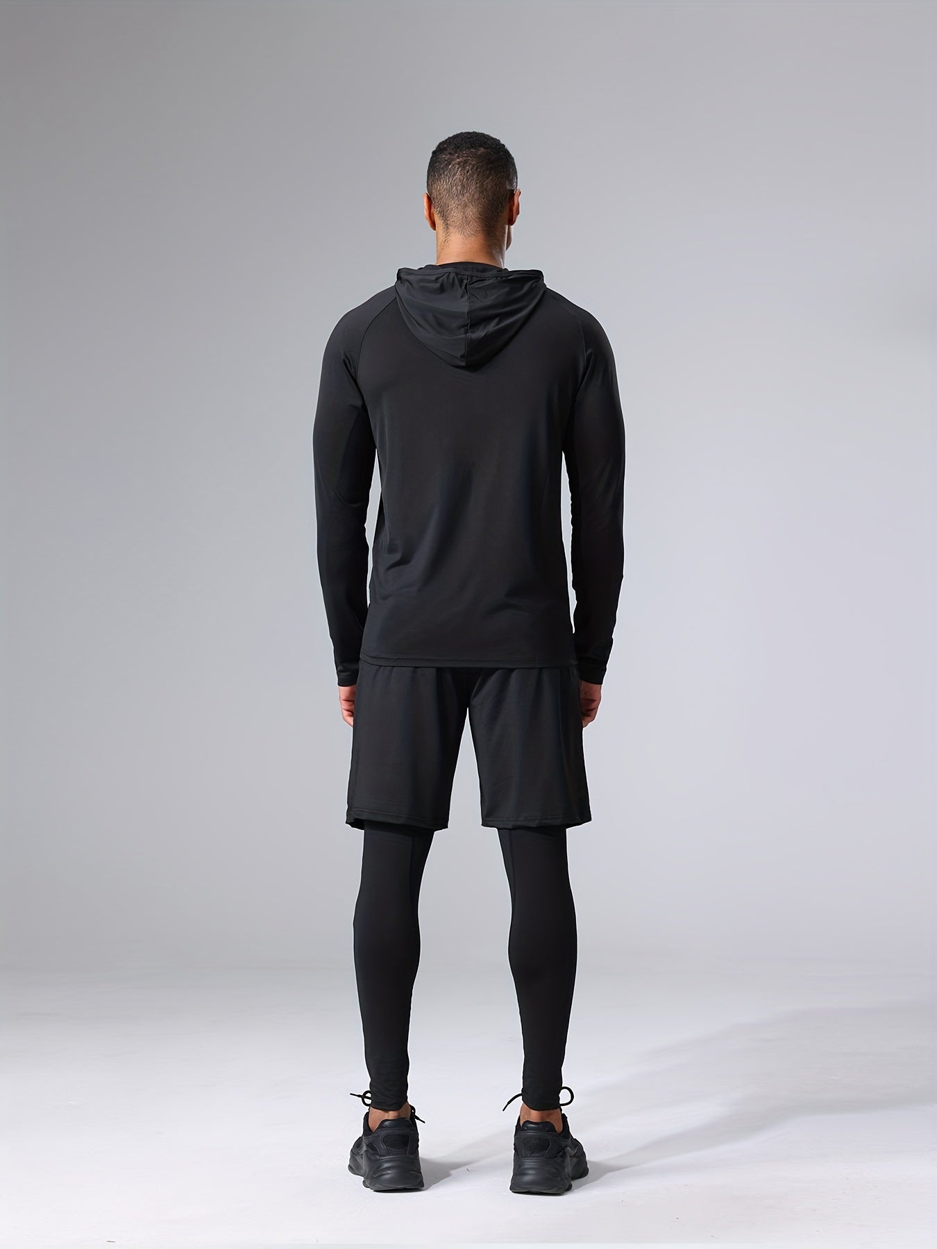 Herren Sport Kompressions-Trainingsanzug Set – 5-teiliges Fitness & Lauf Outfit – Modernes Trainingsset für Workout & Outdoor