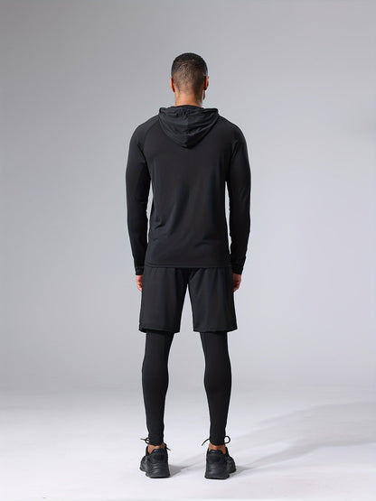 Herren Sport Kompressions-Trainingsanzug Set – 5-teiliges Fitness & Lauf Outfit – Modernes Trainingsset für Workout & Outdoor