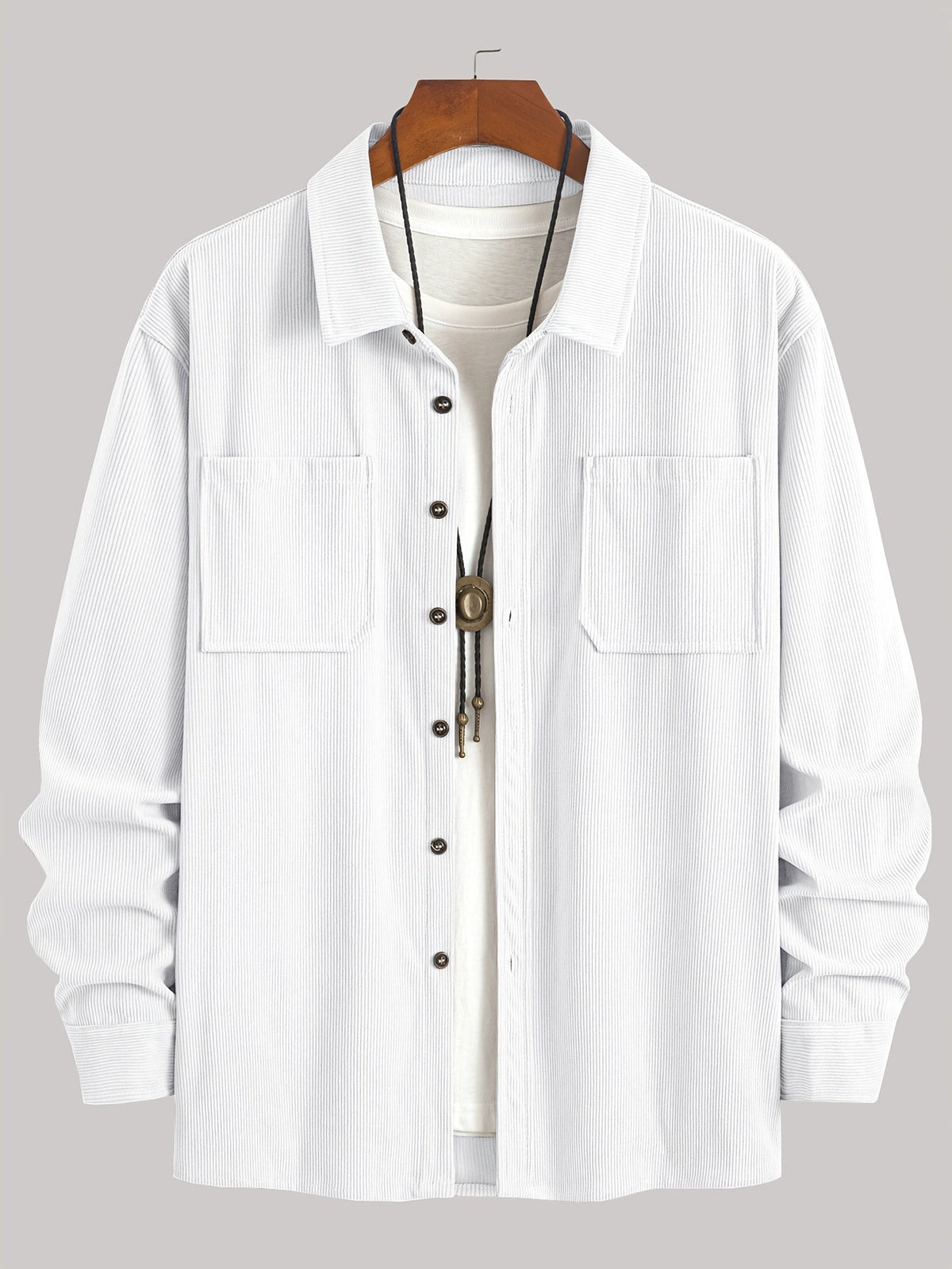Bryce | Overshirt met lange mouwen, zakken en knopen voor heren