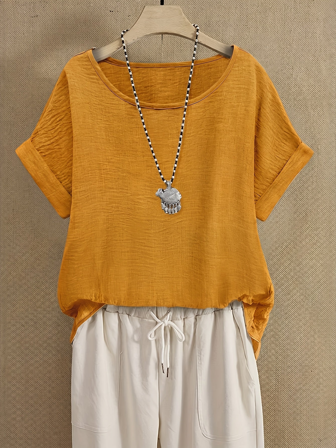 Dames zomerse blouse met korte mouwen – losse casual stijl voor dagelijks gebruik en vrije tijd