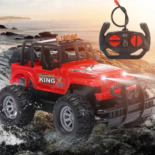 Fjärrstyrd offroad-leksaksbil för pojkar – RC Jeep med kontroll, äventyrsfordon för barn