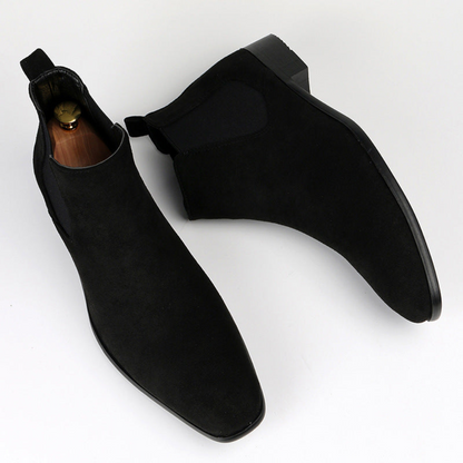 Herren Chelsea Boots Wildleder-Optik Schlupfstiefel