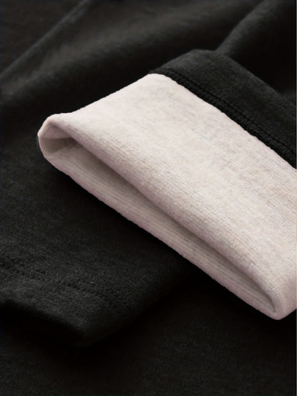 Damen Thermo Leggings Schwarz Hoher Bund Gefüttert